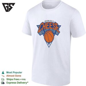 New York Knicks Bacon Egg N Cheese Logo Parody Humor T-Shirt