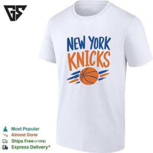 New York Knicks Basketball Bold Colorful Brush Stroke T-Shirt