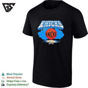 New York Knicks Basketball Cloud Lighting Graphic T-Shirt