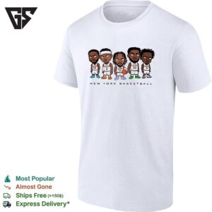 New York Knicks Basketball Players Chibi Caricature Lineup T-Shirt