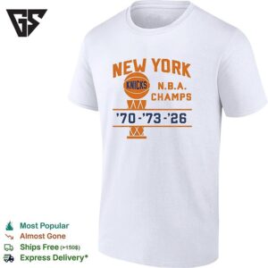 New York Knicks Champs Since 1946 Arched Vintage Badge T-Shirt