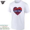 New York Knicks Heart Skyline Basketball Hoop Badge T-Shirt