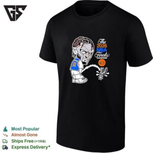 New York Knicks Jalen Brunson Peeing On Spurs Logo 2026 NBA Finals Champions T-Shirt