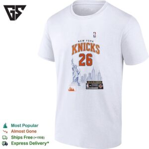 New York Knicks Jersey Number 26 Statue Of Liberty 2025 26 NBA Champions T-Shirt