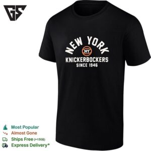 New York Knicks Knickerbockers Since 1946 Wordmark Badge T-Shirt