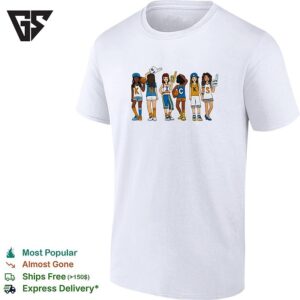 New York Knicks Knicks Girl Characters Illustrated Fan Art White T-Shirt