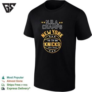 New York Knicks NBA Champs New York Knicks Denim Badge T-Shirt