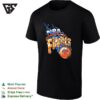 New York Knicks NBA Finals Basketball Hoop Lightning Blue Orange Dark T-Shirt