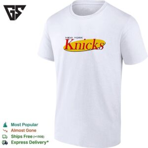 New York Knicks Seinfeld Tv Show Logo Parody Humor White T-Shirt