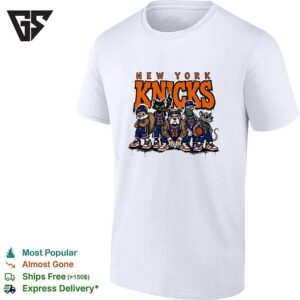 New York Knicks Squad Animals Players Basketball Graphic T-Shirt