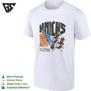 New York Knicks Vs Spurs NBA Finals 2026 Sweep Cartoon T-Shirt