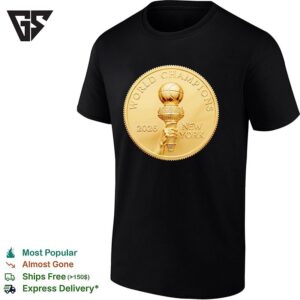 New York Knicks World Champions 2026 Coin Trophy T-Shirt