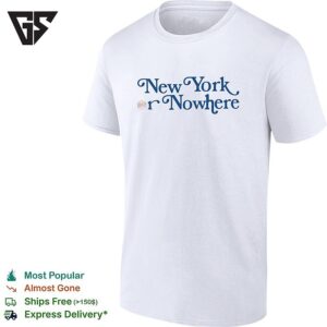 New York Or Nowhere New York Knicks Typography Fan T-Shirt