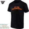 New York Philharmoknicks Orange Bold Arched Lettering Basketball Pun Graphic T-Shirt