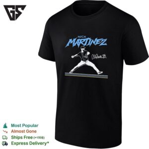 Nick Martinez San Diego Padres Mlb Baseball Player Signature Slash Line Players T-Shirt