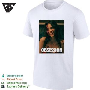 Nikki Freeman Bloody Faced Woman Smiling Horror Movie Poster Art T-Shirt