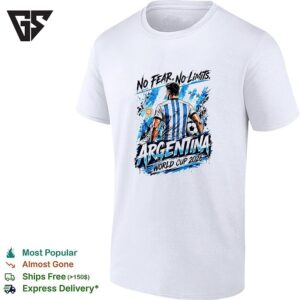 No Fear No Limits Soccer Player Splash Poster T-Shirt
