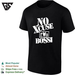 No Xcuse Rwo Reaper World Order Bossi Wrestling Parody Bold Text Graphic T-Shirt