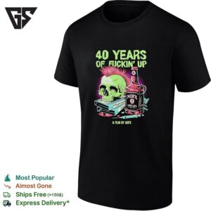 Nofx 40 Years Of Fuckin Up Low Life Since 1983 A Film By Nofx Skull Punk Rock T-Shirt