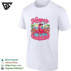 Nonna’s Flamingo Party Pool Float Tropical Funny Graphic T-Shirt