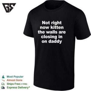 Not Right Now Kitten The Walls Are Closing In On Daddy Text Hirt