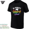 Number 1 World’s Gayest Dad Rainbow Pride Bold Colorful Lettering Graphic T-Shirt