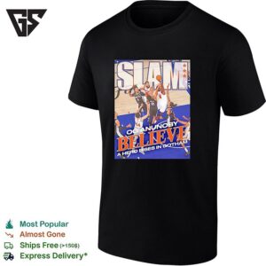 Og Anunoby New York Knicks 2026 Slam 262 Cover Believe A Hero Rises In Gotham T-Shirt