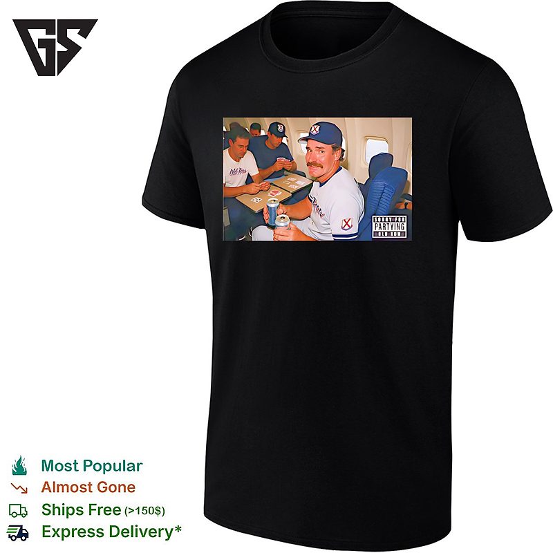Old Row Sorry For Partying Baseball Player Plane Vintage Photo T-Shirt Old Row Sorry For Partying Baseball Player Plane Vintage Photo T-Shirt