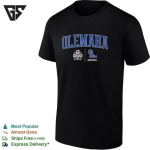 Olemaha Ole Miss Rebel College World Series Baseball Red T-Shirt