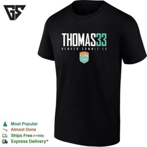Olivia Thomas 33 Denver Summit Fc Professional Women’s Soccer Team T-Shirt