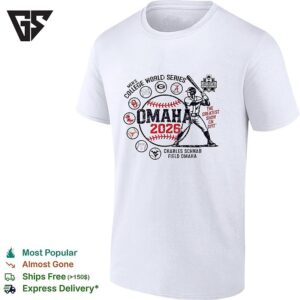Omaha 2026 Men’s College World Series Charles Schwab Field Poster T-Shirt