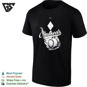 Omaheels North Carolina Baseball Flame Graphic College World Series T-Shirt
