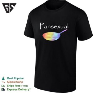 Pansexual Frying Pan With Lgbt Flag Pattern T-Shirt