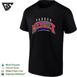 Parker Messick 77 Cleveland Guardians Mlb Arch Logo T-Shirt