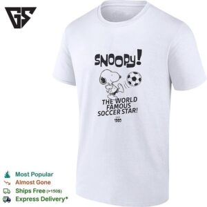 Peanuts Charles M Schulz Snoopy The World Famous Soccer Star Since 1950 T-Shirt