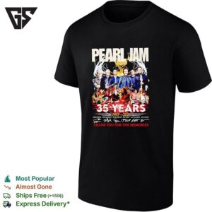 Pearl Jam 35 Years 1991 2026 Thank You For The Memories Anniversary T-Shirt