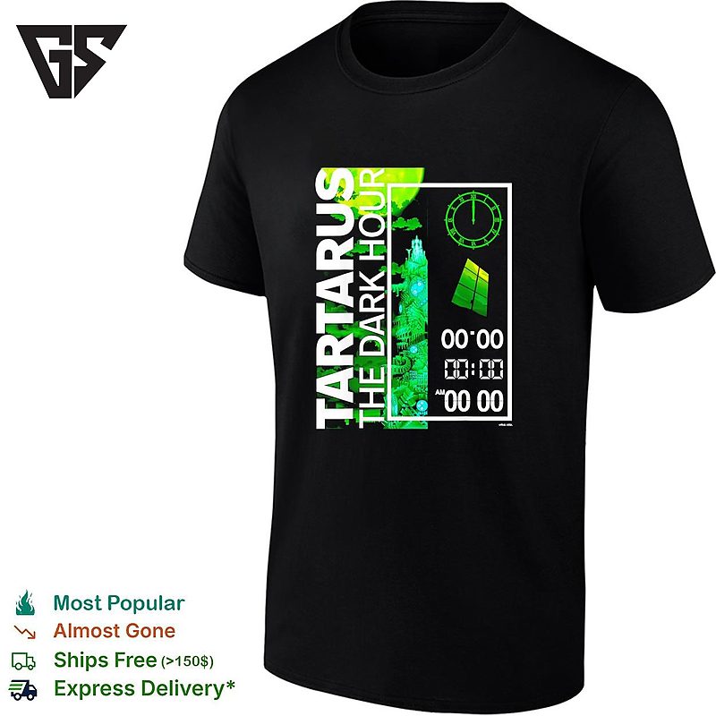 Persona 3 Tartarus The Dark Hour Clock Graphic Poster T-Shirt Persona 3 Tartarus The Dark Hour Clock Graphic Poster T-Shirt