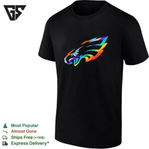Philadelphia Eagles Pride Logo Rainbow NFL Football Team Official Fan Apparel T-Shirt