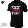 Pixie Cut Lipstick And Sandals Featuring Typography Aesthetic Fashion Design T-Shirt