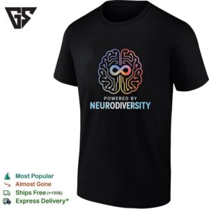 Powered By Neurodiversity The Brain T-Shirt