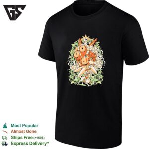 Princess Mononoke San And Moro Studio Ghibli Forest Spirit Hayao Miyazaki T-Shirt