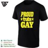 Proud Tubi Gay Bold Yellow Lettering With Stars Text Pride Graphic T-Shirt