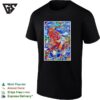 Psychedelic Guitarist Colorful Swirling Abstract Concert Framed Poster Art T-Shirt