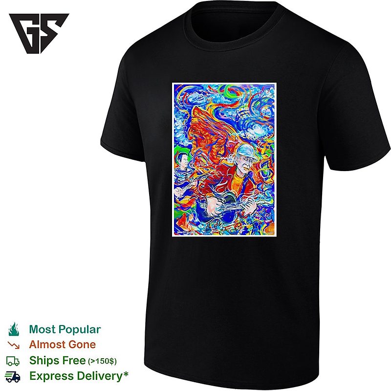 Psychedelic Guitarist Colorful Swirling Abstract Concert Framed Poster Art T-Shirt Psychedelic Guitarist Colorful Swirling Abstract Concert Framed Poster Art T-Shirt