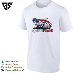 Ram Power Toyota Tacoma American Flag T-Shirt