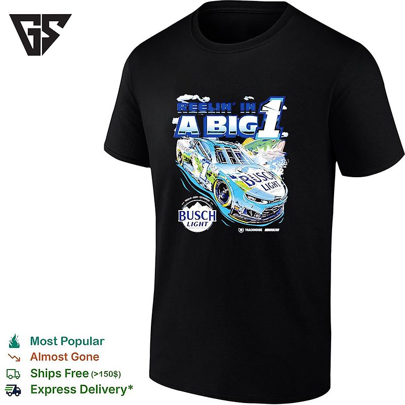 Reelin’ In A Big 1 Ross Chastain Busch Light Bass Fishing Nascar T-Shirt Reelin’ In A Big 1 Ross Chastain Busch Light Bass Fishing Nascar T-Shirt