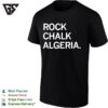 Rock Chalk Algeria Bold Green And White College Chant Style Lettering Graphic T-Shirt