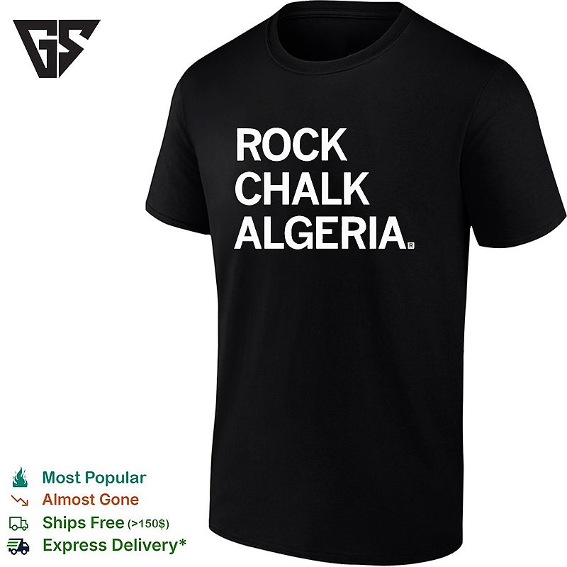 Rock Chalk Algeria Bold Text T-Shirt Rock Chalk Algeria Bold Text T-Shirt