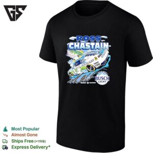 Ross Chastain 1 Busch Light Bass Fishing Trackhouse Nascar T-Shirt