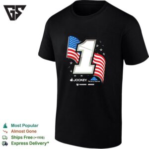 Ross Chastain 1 Jockey Folds Of Honor American Flag Trackhouse Nascar T-Shirt